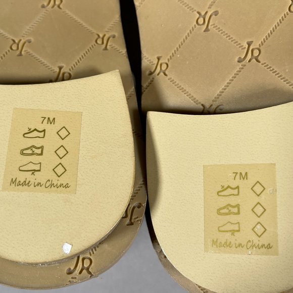 Jack Rodgers Sandals Gold Accents White Straps‎ Size 7M - Picture 9 of 15